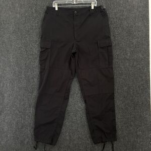 Propper Cargo Pants Men's Large Black Ripstop Tactical Uniform Drawstring